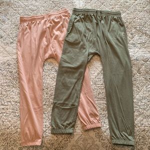 2 pink and green joggers from Cotton On